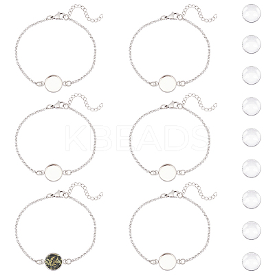 DIY Blank Oval 304 Stainless Steel Link Bracelet Making Kits BJEW-UN00004-1