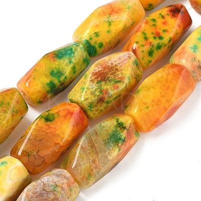 Dyed Natural Agate Beads Strands G-I394-C14-1