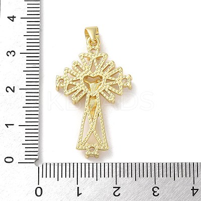 Brass Micro Pave Clear Cubic Zirconia Pendants KK-A212-11G-G-1