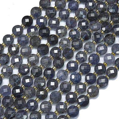 Natural Iolite Beads Strands G-K389-B29-01-1
