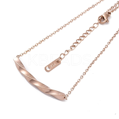 Ion Plating(IP) 304 Stainless Steel Cable Chain Necklaces NJEW-G081-05-1