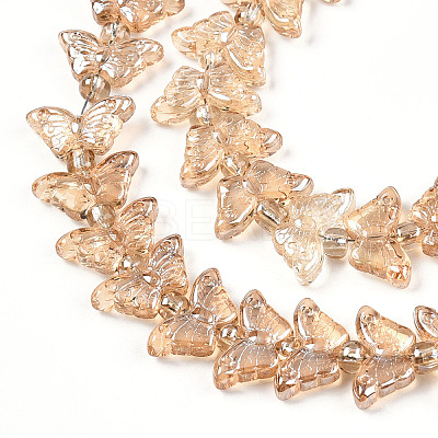 Electroplate Glass Beads Strands EGLA-N012-04E-1