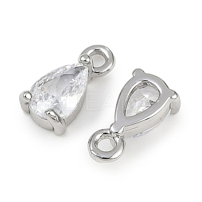 Brass Micro Pave Cubic Zirconia Pendants KK-K374-07P-03-1