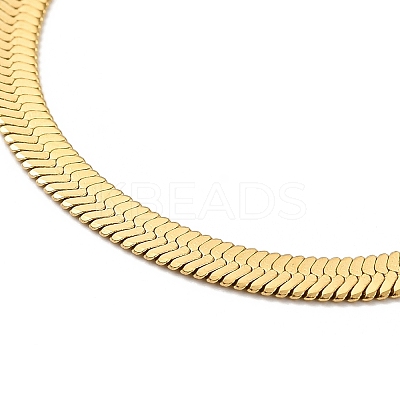 Ion Plating(IP) 304 Stainless Steel Herringbone Chain Necklace for Men Women LS-NJEW-E076-03C-G-1