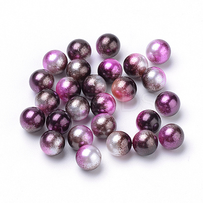 Rainbow Acrylic Imitation Pearl Beads LS-OACR-R065-4mm-A12-1