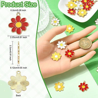20Pcs Eco-Friendly Alloy Enamel Pendants ENAM-YW0005-85A-1