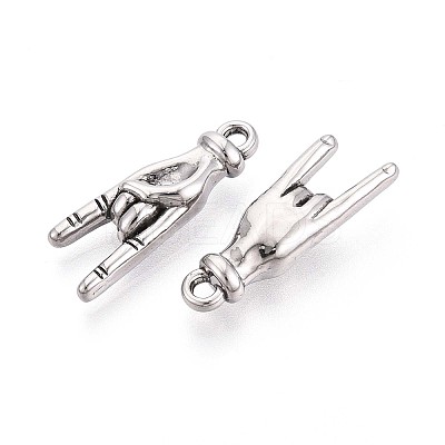 304 Stainless Steel Pendants STAS-T065-21B-P-1