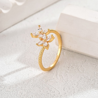 Flower Design Ladies Ring for Daily Wear EU5480-3-1