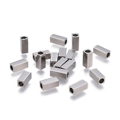 Tarnish Resistant 201 Stainless Steel Tube Beads STAS-P236-19P-1