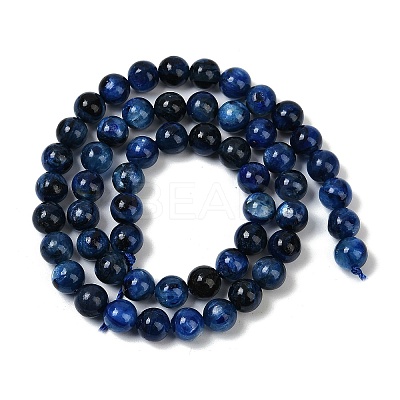 Round Natural Kyanite/Cyanite/Disthene Bead Strands G-I165-01-7mm-01-1