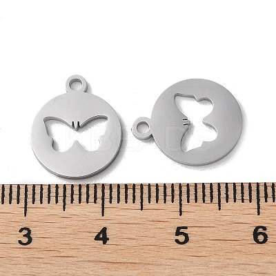 Non-Tarnish 304 Stainless Steel Charms STAS-F300-01P-1