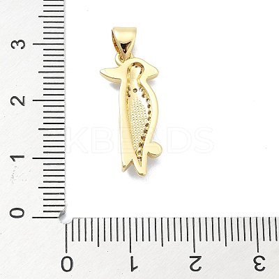 Brass Micro Pave Clear Cubic Zirconia Pendants KK-A221-15A-G-1