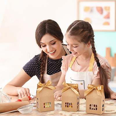 Hollow House Shaped Cardboard Paper Candy Boxes CON-WH0084-82A-1