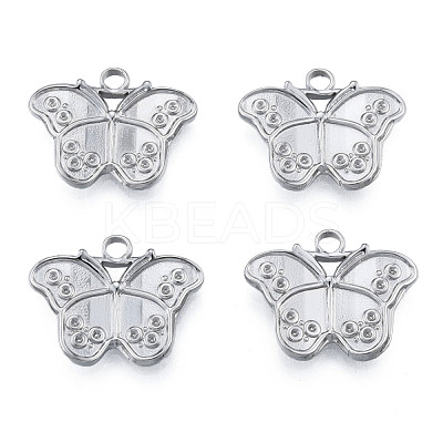 Non-Tarnish 304 Stainless Steel Pendant Rhinestone Settings STAS-N098-219P-1