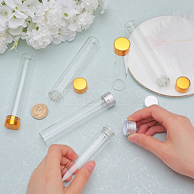24Pcs 2 Colors Clear Glass Bottles Bead Containers CON-SC0001-13C-01-1