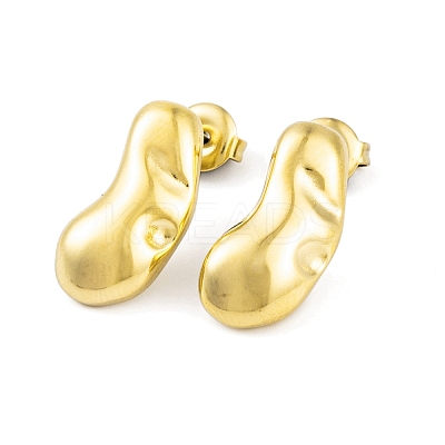 Ion Plating(IP) 304 Stainless Steel Stud Earrings for Women EJEW-A049-09G-1
