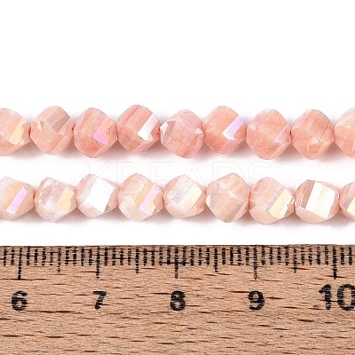 Anti-Tarnish Electroplate Glass Beads Strands GLAA-T025-6mm-14G-1