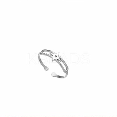 DIY fashionable 304 Stainless Steel ring with non fading color PQ6554-6-1
