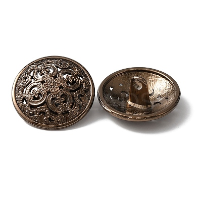 1-Hole Retro Zinc Alloy Shank Buttons BUTT-WH0028-45C-05-1