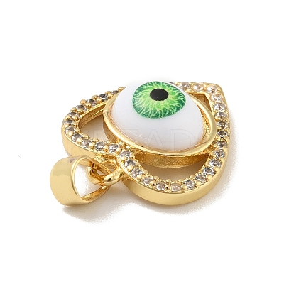 Brass Micro Pave Cubic Zirconia Pendants KK-B059-43G-B-1