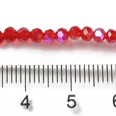 Electroplate Transparent Glass Beads Strands EGLA-A035-T3mm-L07-1