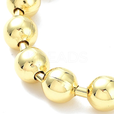Long-Lasting Plated Brass Round Bead Slider Beacelets for Women Men BJEW-E089-01G-04-1