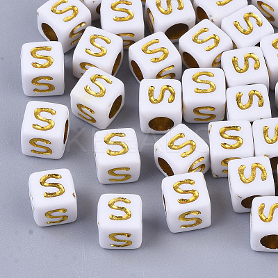 Plating Acrylic Beads SACR-S297-09S-1