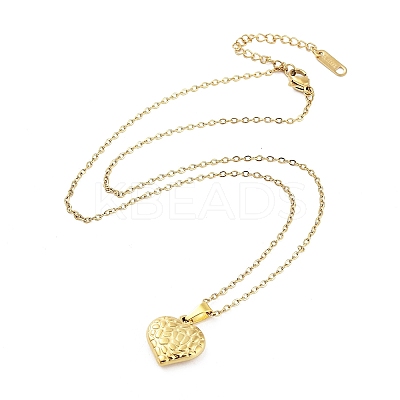 Heart 304 Stainless Steel Pendant Necklaces NJEW-G083-01D-G-1