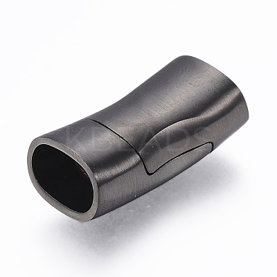 304 Stainless Steel Magnetic Clasps with Glue-in Ends STAS-F130-74B-1