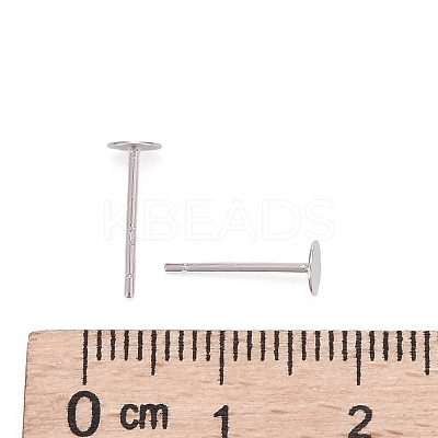 Anti-Tarnish Rhodium Plated 925 Sterling Silver Ear Stud Findings STER-A003-80-1