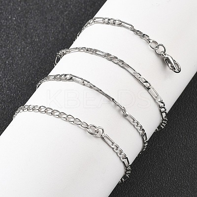 Brass Figaro Chains Necklaces for Women NJEW-D302-29P-1
