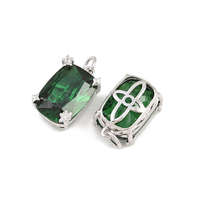 Brass with Cubic Zirconia Pendants KK-B157-24P-1
