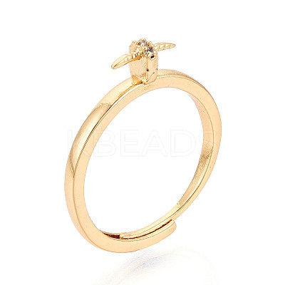 Brass Micro Pave Cubic Zirconia Cup Peg Ring Settings LS-KK-T076-07G-1