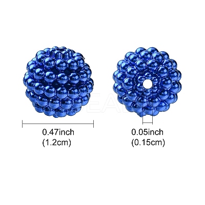 Imitation Pearl Acrylic Beads OACR-FS0001-45E-1