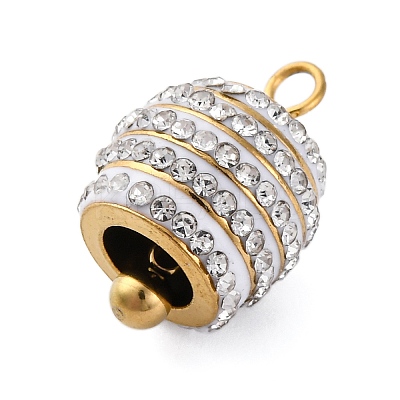 304 Stainless Steel Crystal Rhinestone Pendants LS-STAS-H235-12G-1