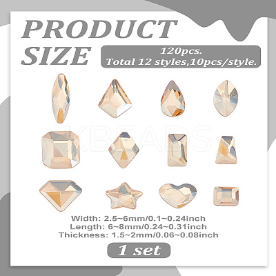 Glass Rhinestone Cabochons DIY-WH0699-26A-1