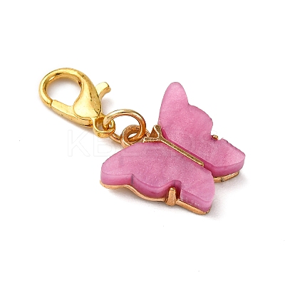 Acrylic Butterfly Pendant Decorations HJEW-JM04068-1