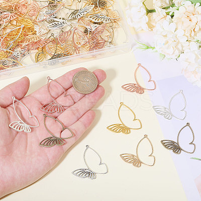120Pcs 6 Colors Tibetan Style Alloy Pendants FIND-CA0009-24-1