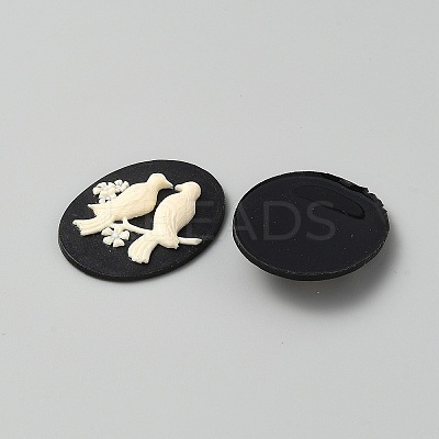 Opaque Resin Decoden Cabochons LS-RESI-WH0034-51B-1