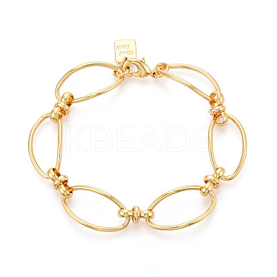 Brass Chain Bracelets BJEW-N032-01G-1