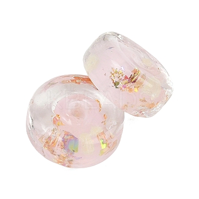 Luminous Handmade Foil Glass Beads LAMP-P020-01A-04-1
