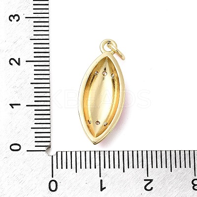 Brass Micro Pave Cubic Zirconia Pendants KK-D105-01G-1