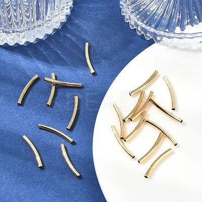 SHEGRACE Brass Curved Tube Beads XGRPCU093-259G-1