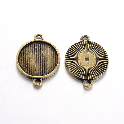 Tibetan Style Cabochon Connector Settings TIBE-A17990-AB-FF-1