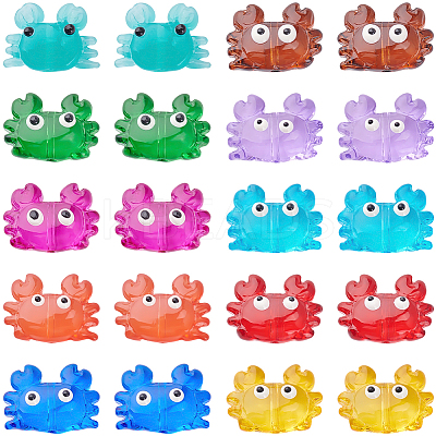 20Pcs 10 Colors Glass Enamel Beads LAMP-PA0001-44D-1