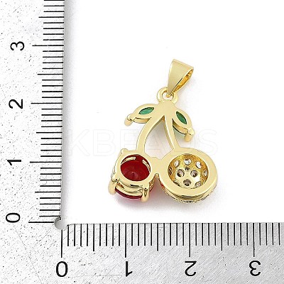 Brass Micro Pave Cubic Zirconia Pendants KK-Z090-01G-01-1