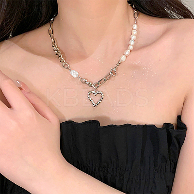 50Pcs Natural Cultured Freshwater Pearl Bead Connector Charms PEAR-HY0001-03-1