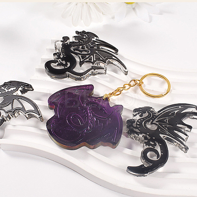 Flying Dragon DIY Silicone Pendant Molds AJEW-YWC0002-02A-1
