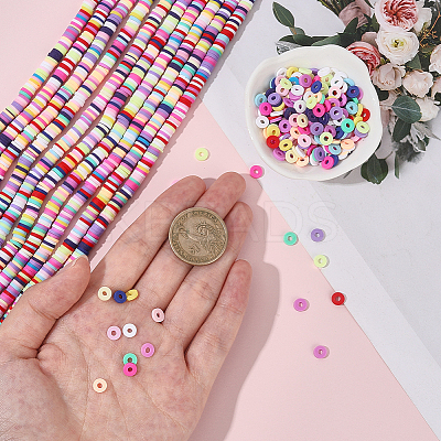 15Strands Handmade Polymer Clay Beads Strands CLAY-PA0001-07E-1