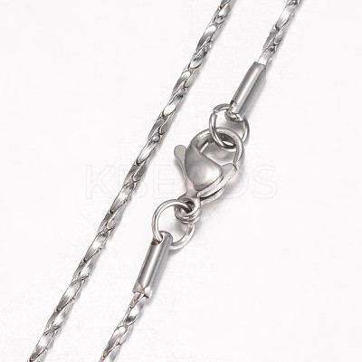 Non-Tarnish 304 Stainless Steel Necklace MAK-K062-06P-1.4mm-1